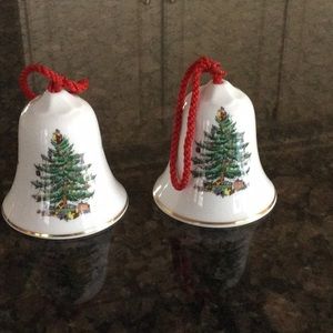 Spode 1989 Christmas bells (set of 2)